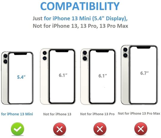 ShieldCase® ShieldCase iPhone 13 Mini Wallet case (Braun)