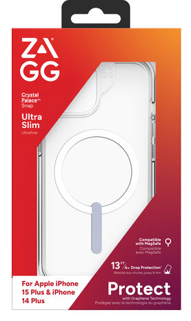 Zagg Gear4 iPhone 15 Crystal Palace MagSafe Hülle (Transparent)