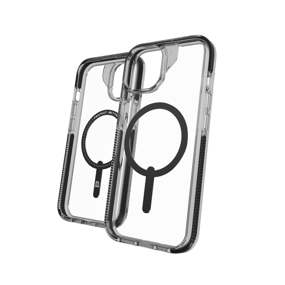 Zagg Gear4 iPhone 15 Santa Cruz MagSafe Hülle (Transparent/Schwarz) Zagg Gear4 iPhone 15 Santa Cruz MagSafe Hülle (Transparent/Schwarz)