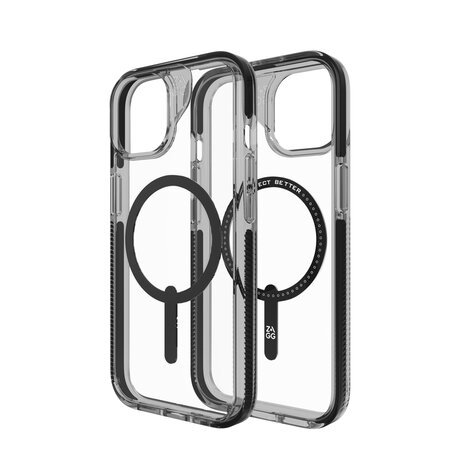 Zagg Gear4 iPhone 15 Santa Cruz MagSafe Hülle (Transparent/Schwarz) Zagg Gear4 iPhone 15 Santa Cruz MagSafe Hülle (Transparent/Schwarz)