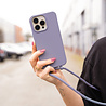 Coverzs Coverzs iPhone 15 Silikon Hülle mit Kord (Lila) Coverzs Coverzs iPhone 15 Silikon Hülle mit Kord (Lila)