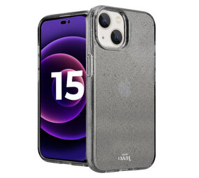 xoxo Wildhearts iPhone 15 TPU Glitzer Hülle (Schwarz)