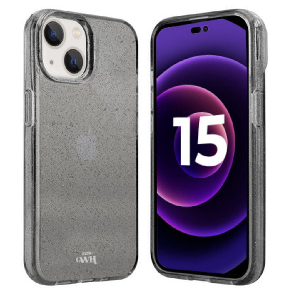 xoxo Wildhearts xoxo Wildhearts iPhone 15 TPU Glitzer Hülle (Schwarz)