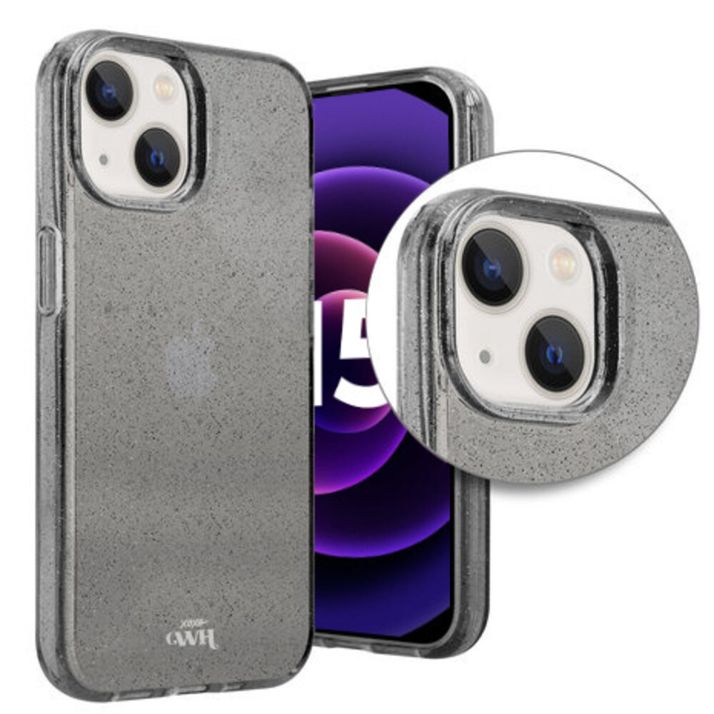 xoxo Wildhearts xoxo Wildhearts iPhone 15 TPU Glitzer Hülle (Schwarz)