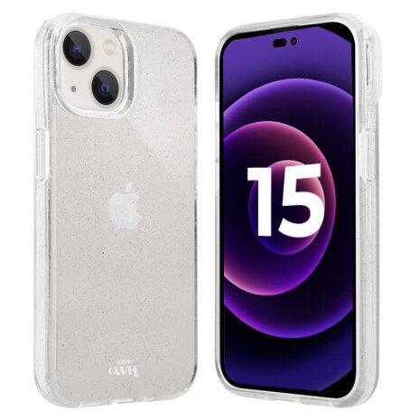 xoxo Wildhearts xoxo Wildhearts iPhone 15 TPU Glitzer Hülle (Transparent)