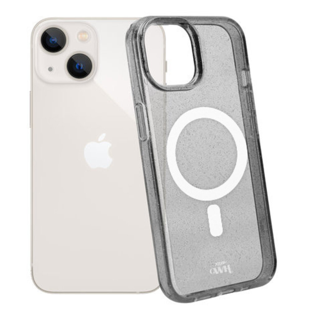 xoxo Wildhearts xoxo Wildhearts iPhone 15 TPU MagSafe Glitzer Hülle (Schwarz)