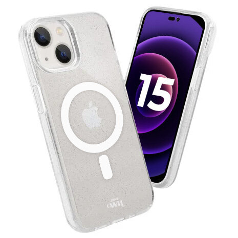 xoxo Wildhearts xoxo Wildhearts iPhone 15 TPU MagSafe Glitzer Hülle (Transparent)