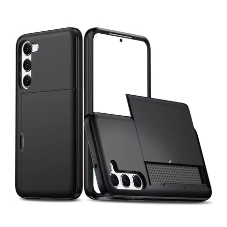 ShieldCase® ShieldCase Samsung Galaxy S25 Plus Kartenfach Hülle mit Schieb (Schwarz) ShieldCase® ShieldCase Samsung Galaxy S25 Plus Kartenfach Hülle mit Schieb (Schwarz)