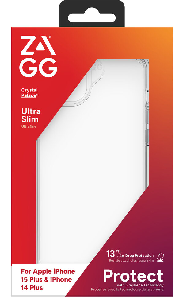 Zagg Gear4 iPhone 15 Plus Crystal Palace Hülle (Transparent)