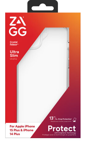 Zagg Gear4 iPhone 15 Plus Crystal Palace Hülle (Transparent)