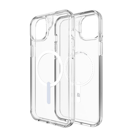Zagg Gear4 iPhone 15 Plus Crystal Palace MagSafe Hülle (Transparent)