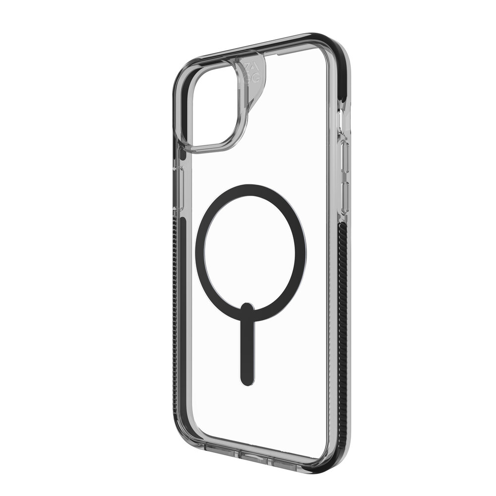 Zagg Gear4 iPhone 15 Plus Santa Cruz MagSafe Hülle (Transparent/Schwarz)