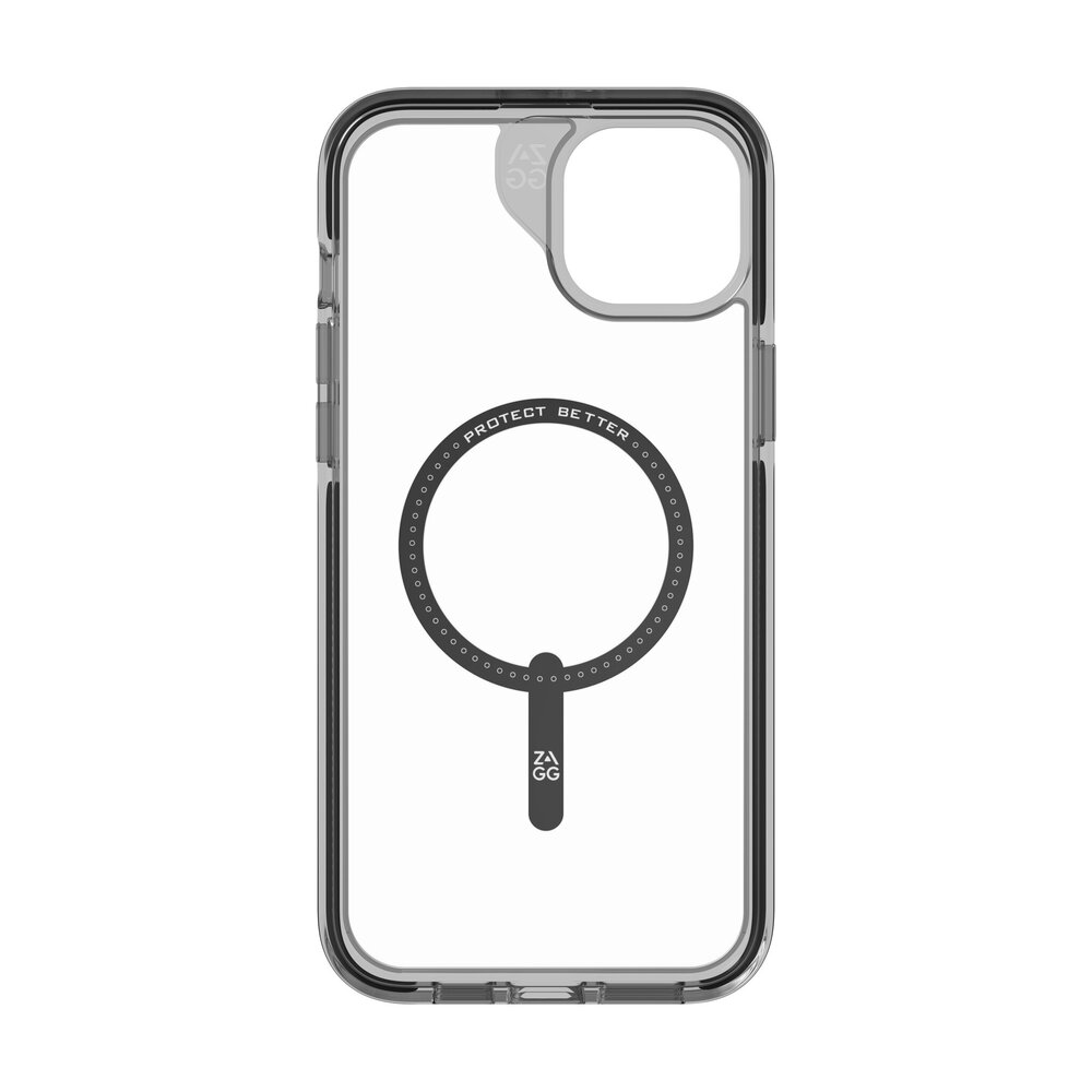 Zagg Gear4 iPhone 15 Plus Santa Cruz MagSafe Hülle (Transparent/Schwarz)