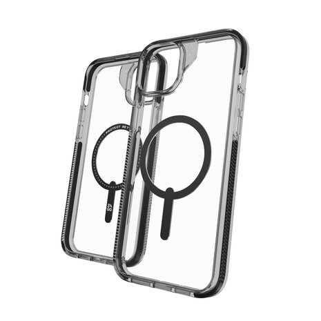 Zagg Gear4 iPhone 15 Plus Santa Cruz MagSafe Hülle (Transparent/Schwarz)