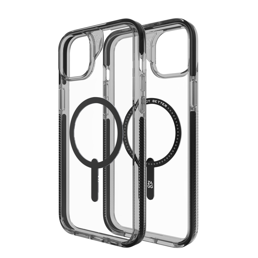 Zagg Gear4 iPhone 15 Plus Santa Cruz MagSafe Hülle (Transparent/Schwarz)
