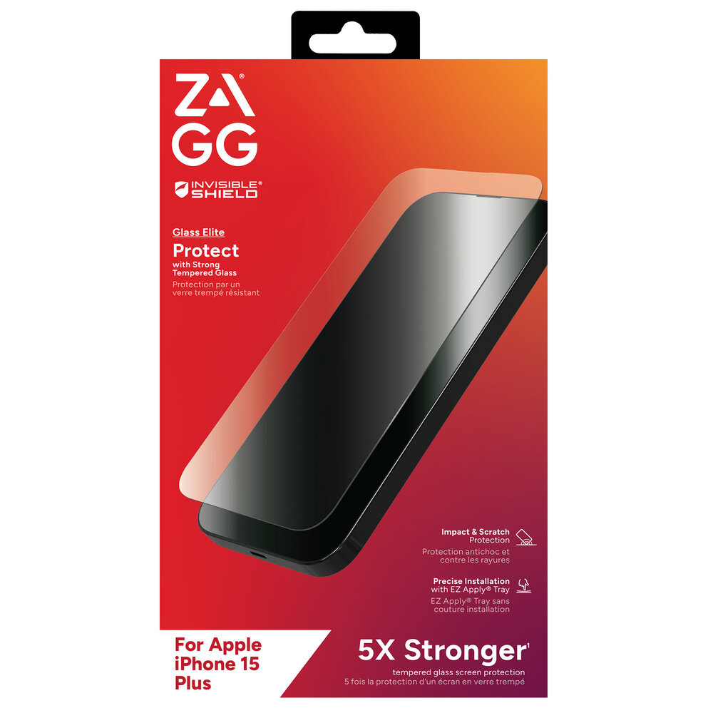 Zagg InvisibleShield iPhone 15 Plus Glass Elite Displayshutzfolien