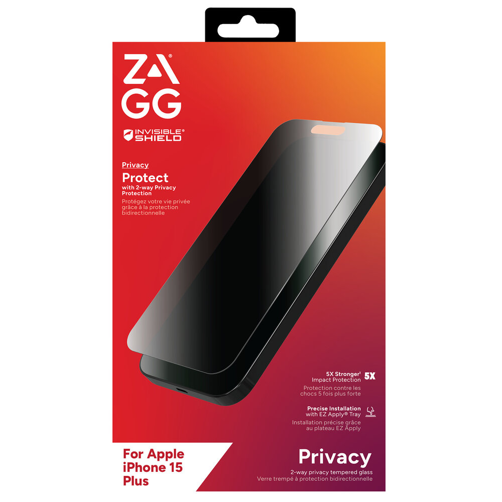 Zagg InvisibleShield iPhone 15 Plus Privacy displayshutzfolien