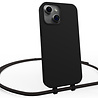 Coverzs Coverzs iPhone 15 Plus Silikon Hülle mit Kord (zwart) Coverzs Coverzs iPhone 15 Plus Silikon Hülle mit Kord (zwart)