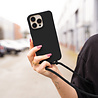 Coverzs Coverzs iPhone 15 Plus Silikon Hülle mit Kord (zwart) Coverzs Coverzs iPhone 15 Plus Silikon Hülle mit Kord (zwart)