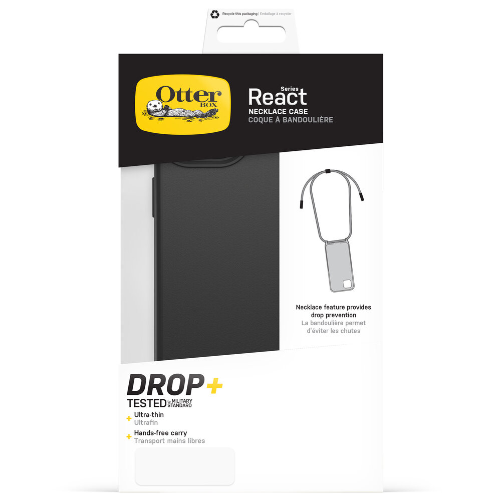 Otterbox OtterBox iPhone 15 plus React MagSafe Hülle mit Kord (Schwarz)