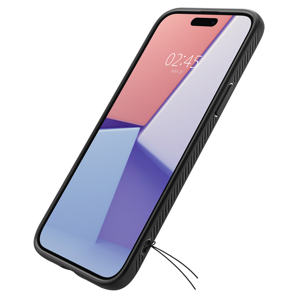 Spigen Spigen iPhone 15 Plus Liquid Air Hülle (Mat Schwarz)