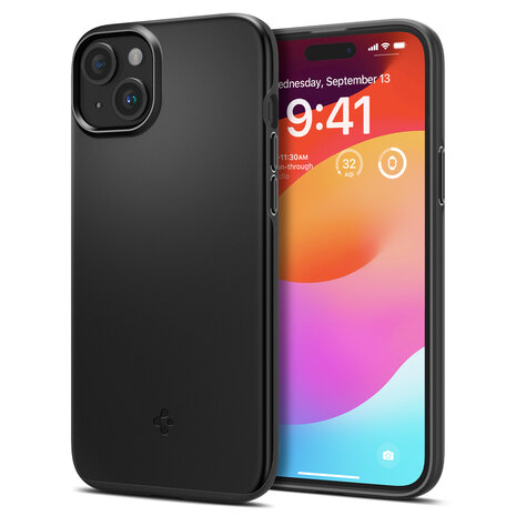 Spigen Spigen iPhone 15 Plus Thin Fit Hülle (Schwarz)