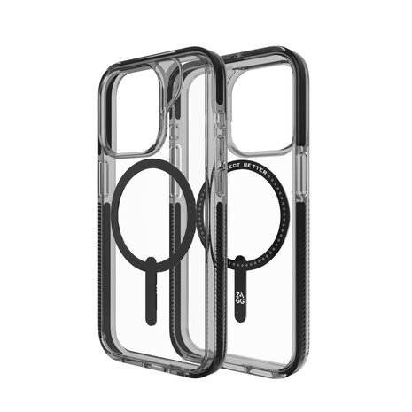 Zagg Gear4 iPhone 15 Pro Santa Cruz MagSafe Hülle (Transparent/Schwarz) Zagg Gear4 iPhone 15 Pro Santa Cruz MagSafe Hülle (Transparent/Schwarz)