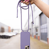 Coverzs Coverzs iPhone 15 Pro Silikon Hülle mit Kord (Lila) Coverzs Coverzs iPhone 15 Pro Silikon Hülle mit Kord (Lila)