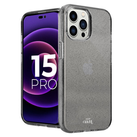 xoxo Wildhearts xoxo Wildhearts iPhone 15 Pro TPU Glitzer Hülle (Schwarz)