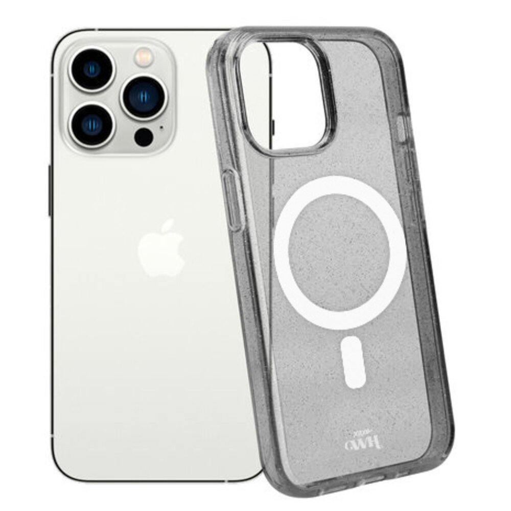 xoxo Wildhearts xoxo Wildhearts iPhone 15 Pro TPU MagSafe Glitzer Hülle (Schwarz)