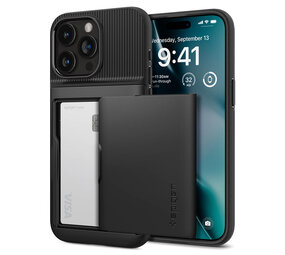 Spigen Spigen iPhone 15 Pro Slim Armor CS Hülle (Schwarz) Spigen Spigen iPhone 15 Pro Slim Armor CS Hülle (Schwarz)