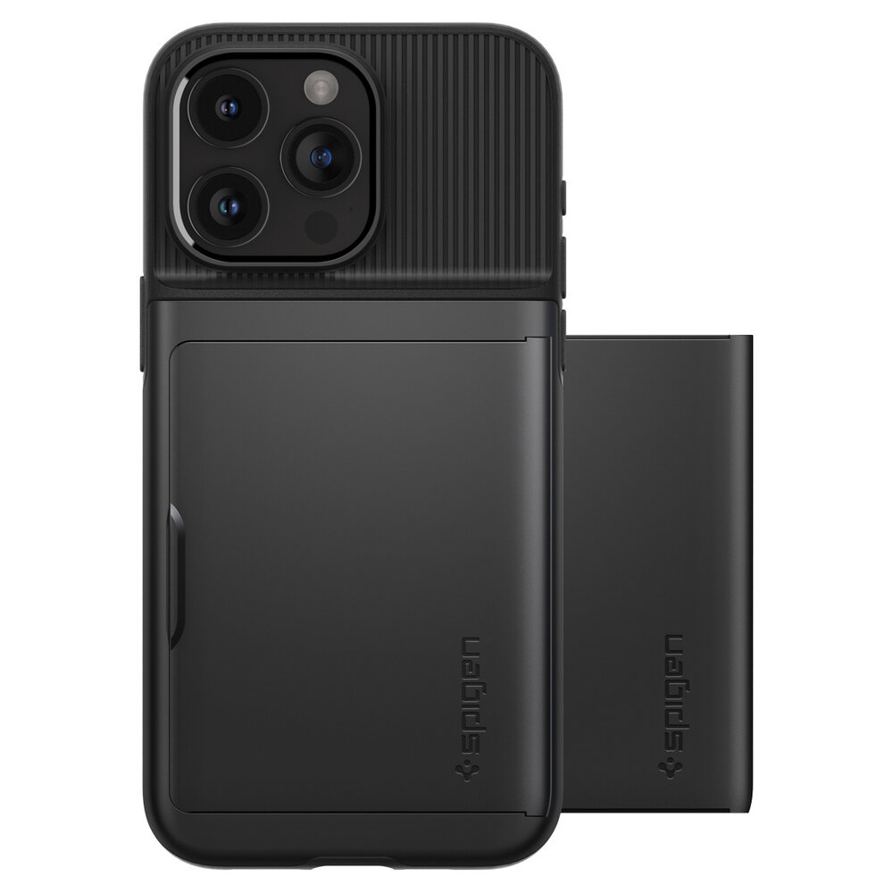 Spigen Spigen iPhone 15 Pro Slim Armor CS Hülle (Schwarz) Spigen Spigen iPhone 15 Pro Slim Armor CS Hülle (Schwarz)
