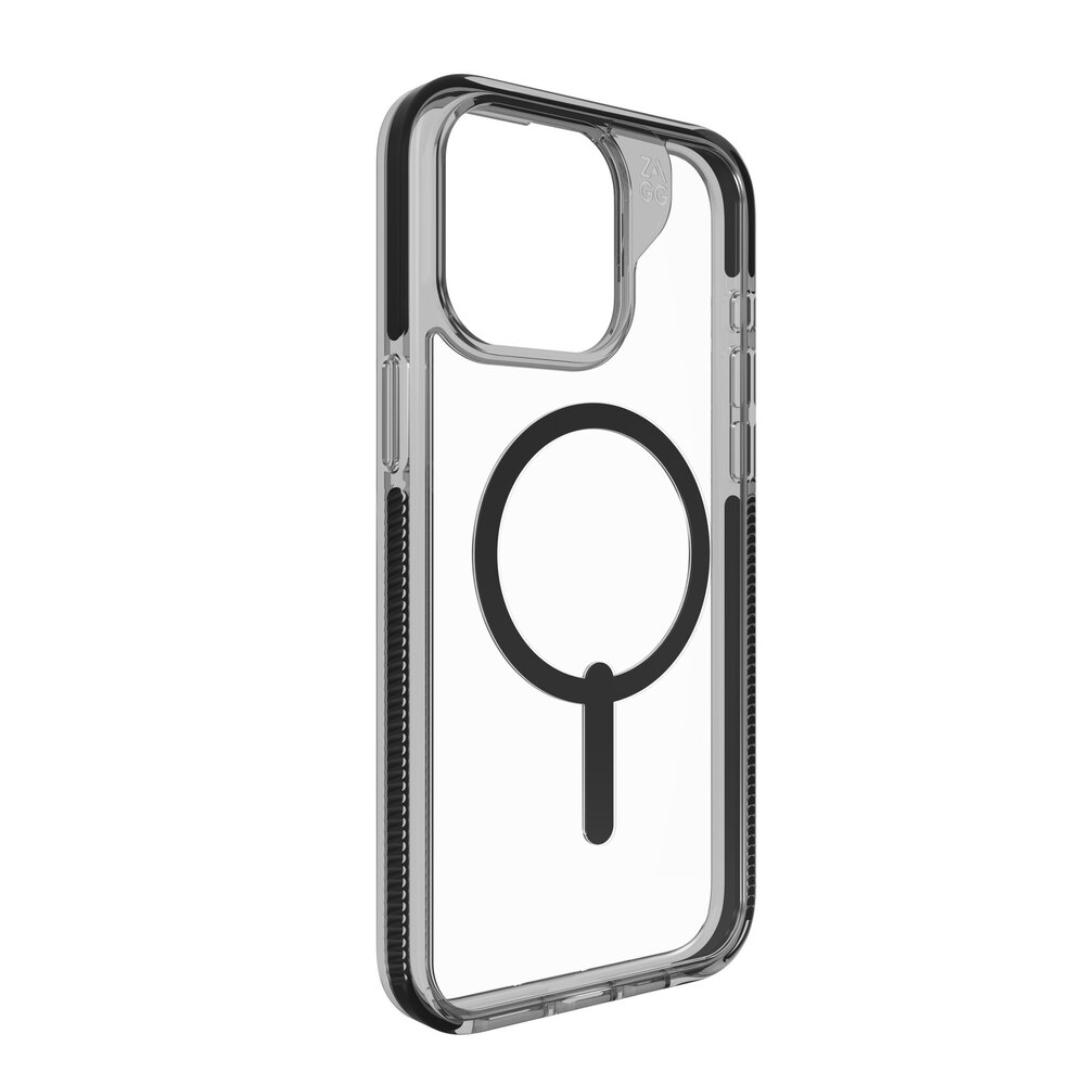 Zagg Gear4 iPhone 15 Pro Max Santa Cruz MagSafe Hülle (Transparent/Schwarz)