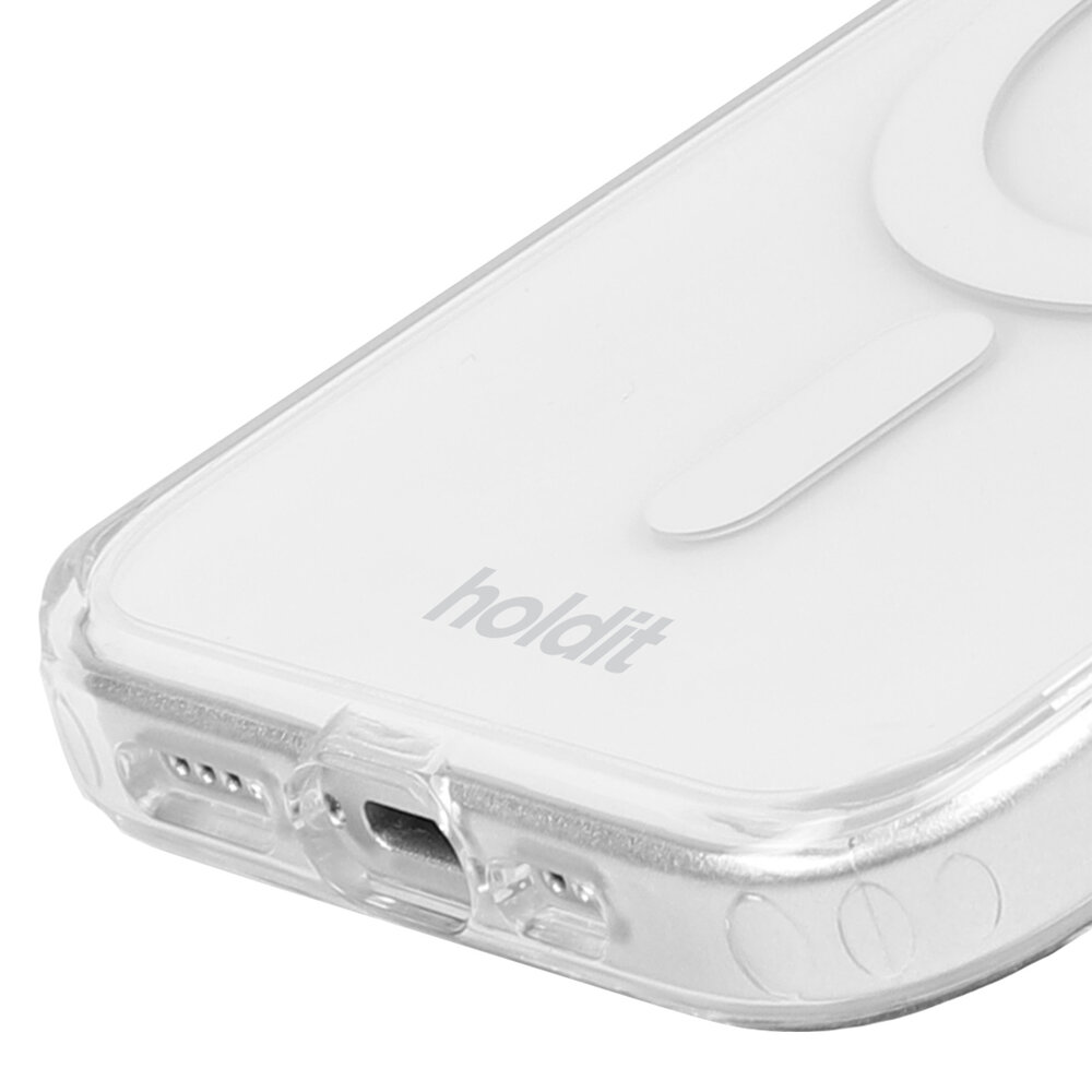 Holdit Holdit iPhone 15 Pro Max MagSafe Silikonhülle (Transparent/Weiß)