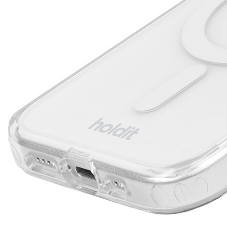 Holdit Holdit iPhone 15 Pro Max MagSafe Silikonhülle (Transparent/Weiß)