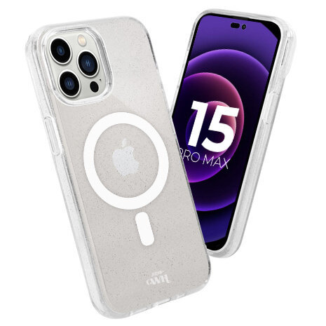 xoxo Wildhearts xoxo Wildhearts iPhone 15 Pro Max TPU MagSafe Glitzer Hülle (Transparent)