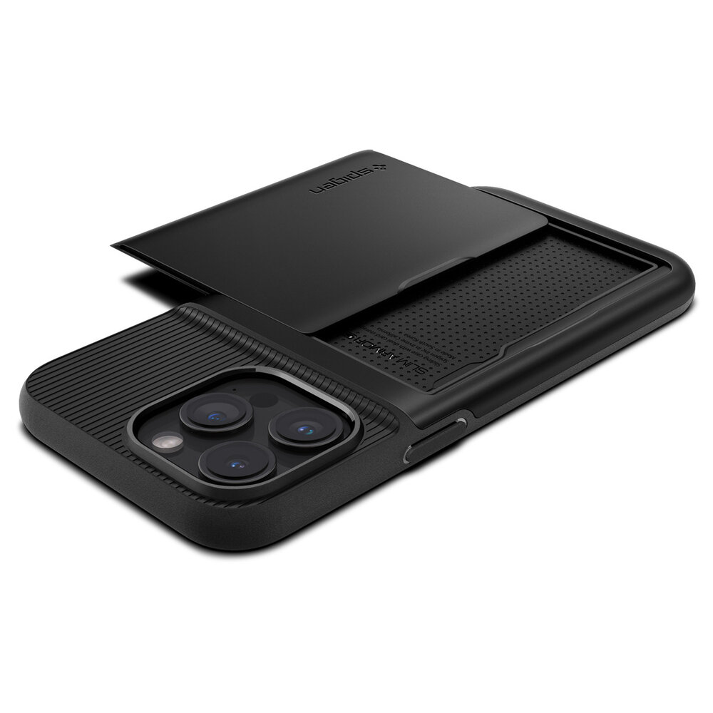 Spigen Spigen iPhone 15 Pro Max Slim Armor CS Hülle (Schwarz)