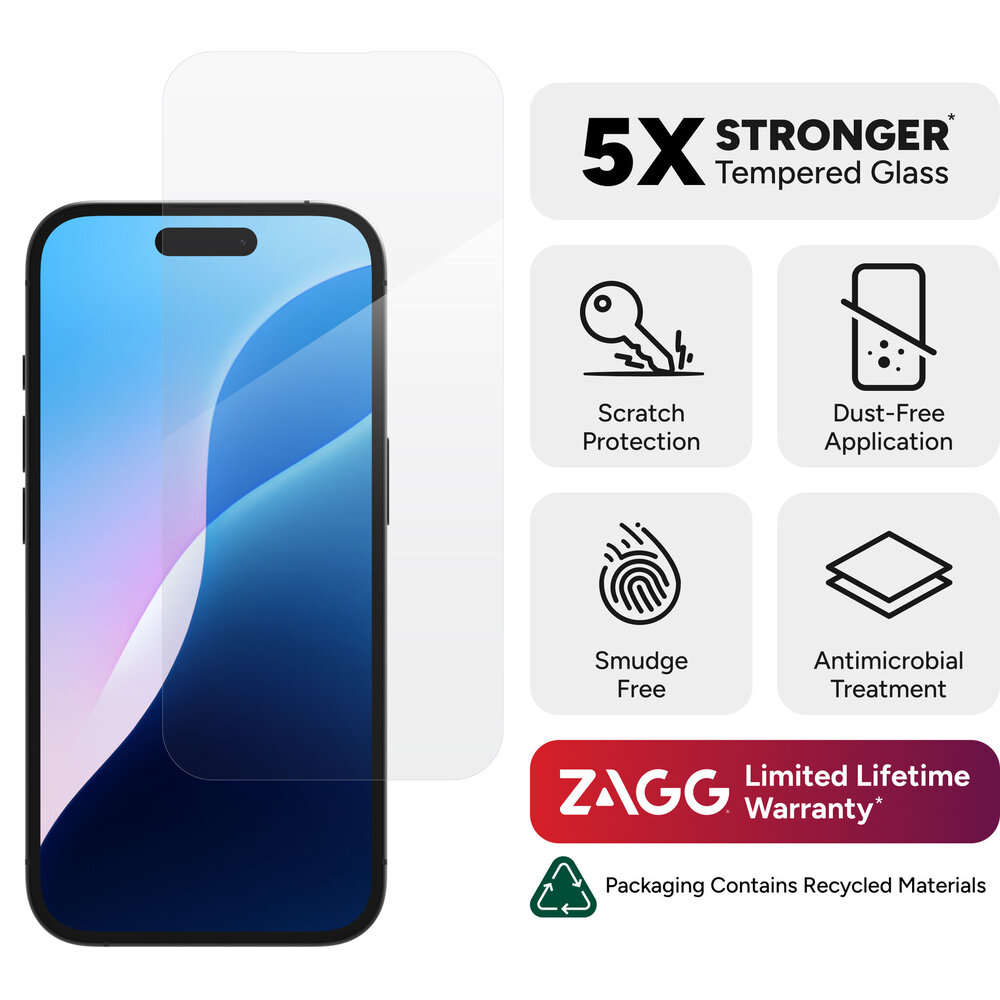 Zagg InvisibleShield iPhone 15/16 Glass Elite Displayschutzfolien