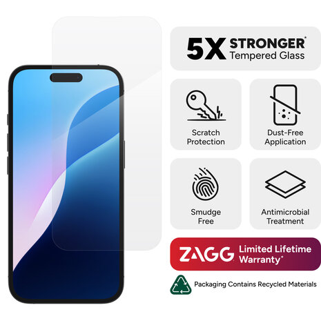 Zagg InvisibleShield iPhone 15/16 Glass Elite Displayschutzfolien