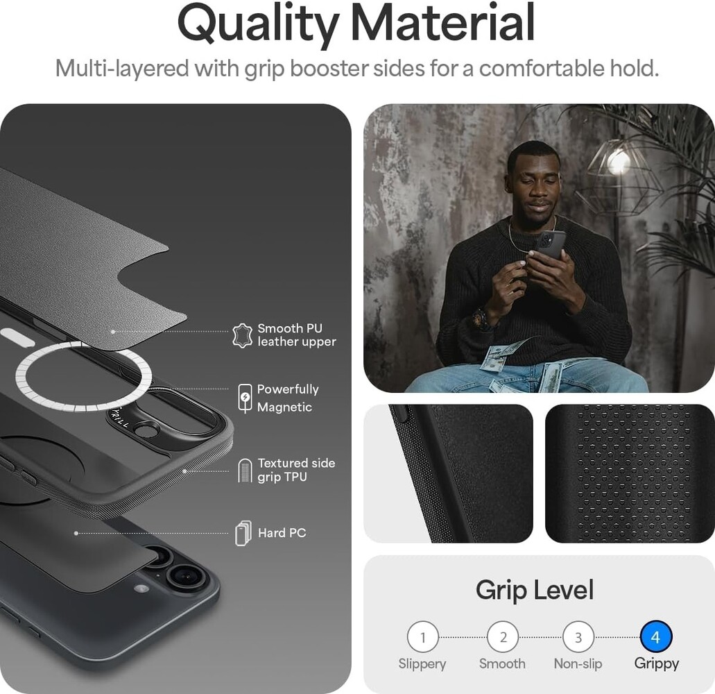 Spigen Spigen Cyrill iPhone 16 Plus Kajuk MagSafe Hülle (Schwarz)