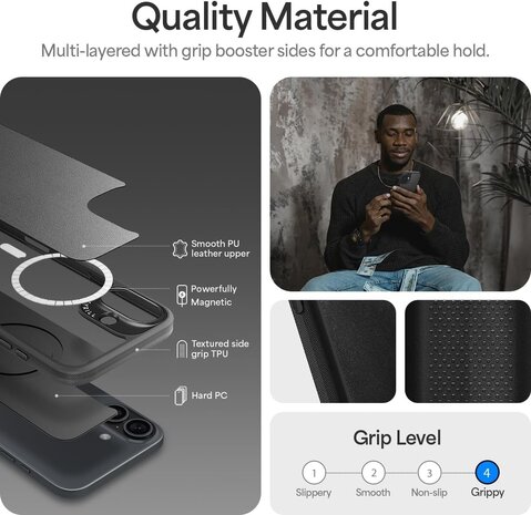 Spigen Spigen Cyrill iPhone 16 Plus Kajuk MagSafe Hülle (Schwarz)