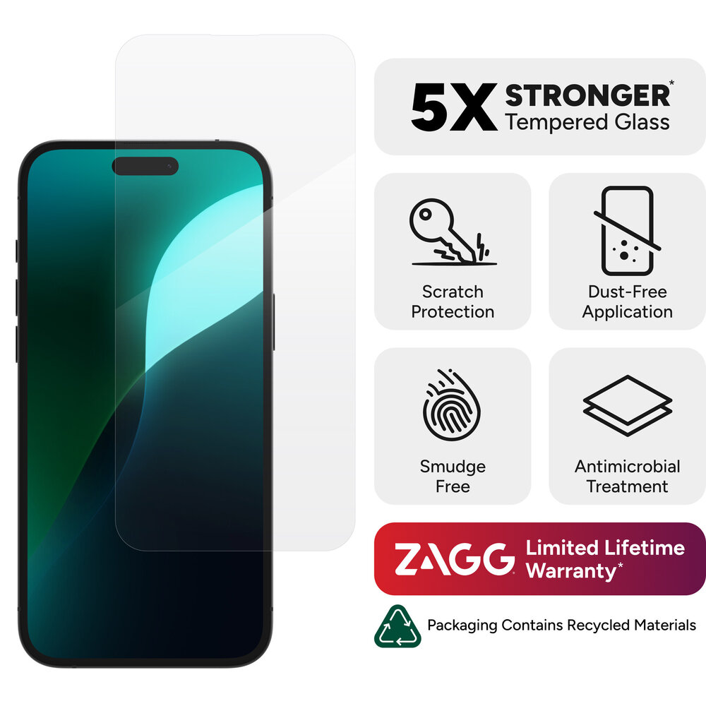 Zagg InvisibleShield iPhone 15/16 Plus Glass Elite Displayschutzfolien