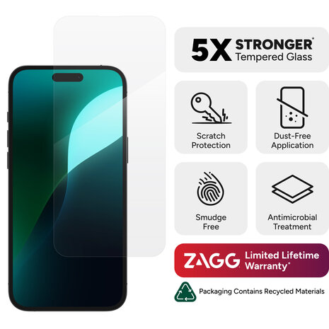 Zagg InvisibleShield iPhone 15/16 Plus Glass Elite Displayschutzfolien