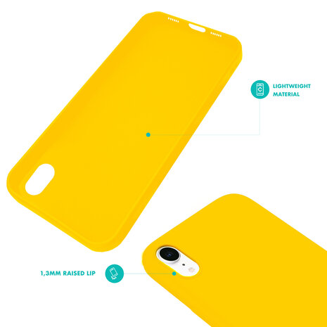 Ceezs Ceezs iPhone Xr Silikon Hülle (Gelb)