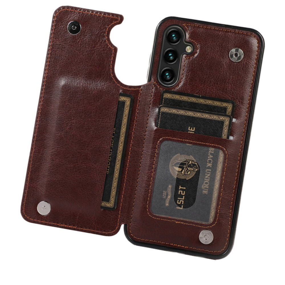 ShieldCase® ShieldCase Samsung Galaxy A14 4G/5G Wallet case (Braun)