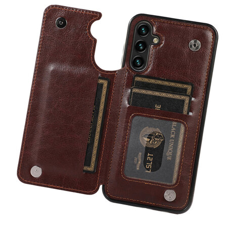 ShieldCase® ShieldCase Samsung Galaxy A14 4G/5G Wallet case (Braun)