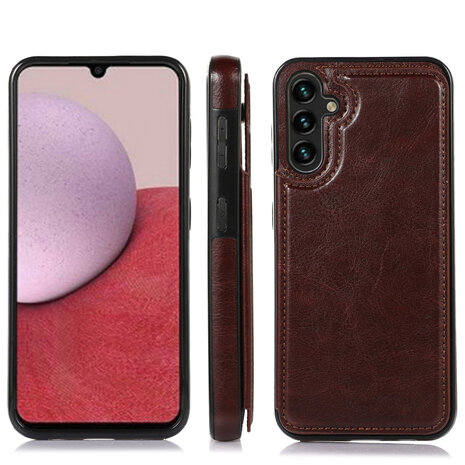 ShieldCase® ShieldCase Samsung Galaxy A14 4G/5G Wallet case (Braun)