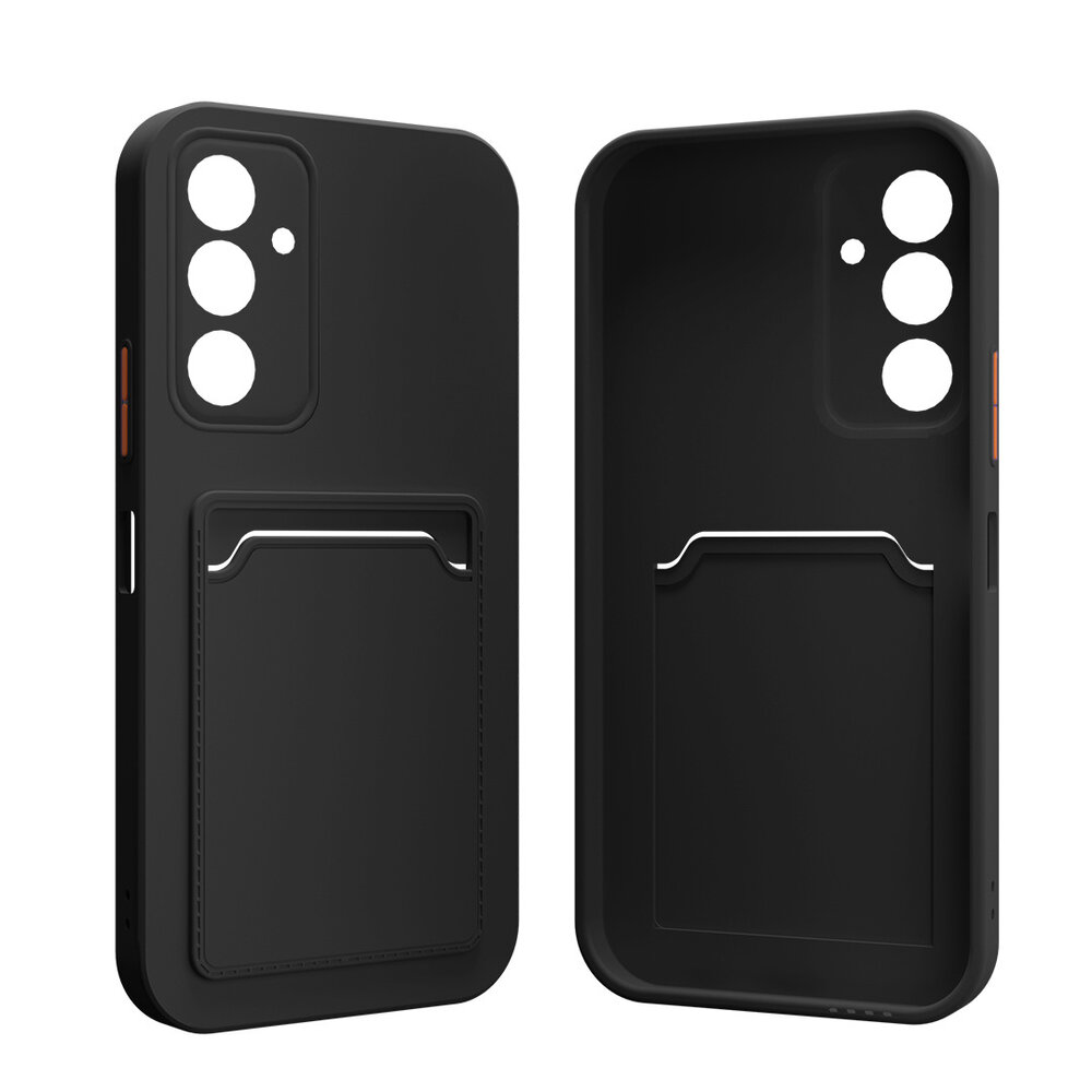 ShieldCase® ShieldCase Samsung Galaxy A54 5G Silikonhülle mit Kartenfach (Schwarz)