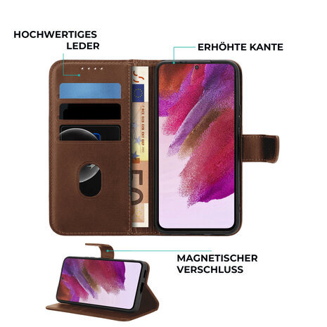 ShieldCase® ShieldCase Samsung Galaxy S25 Book Case (Braun) ShieldCase® ShieldCase Samsung Galaxy S25 Book Case (Braun)