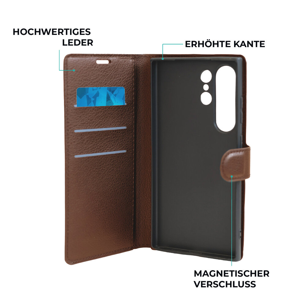 ShieldCase® ShieldCase Samsung Galaxy S25 Ultra Book Case (Braun) ShieldCase® ShieldCase Samsung Galaxy S25 Ultra Book Case (Braun)